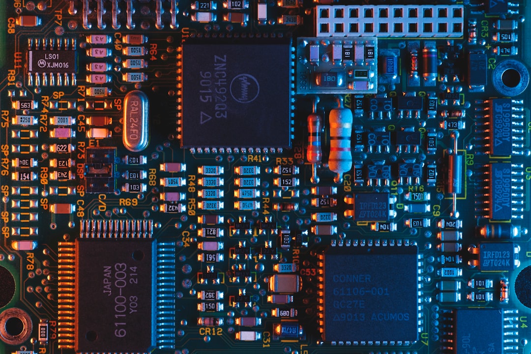 Close-up of an electronic circuit board