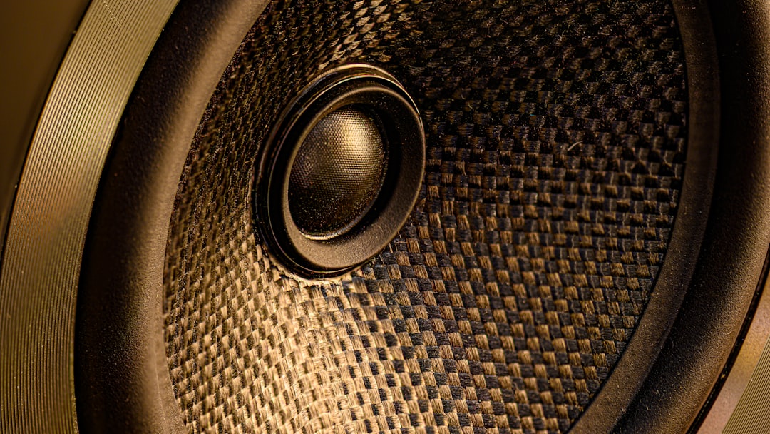 Close-up of a loudspeaker cone